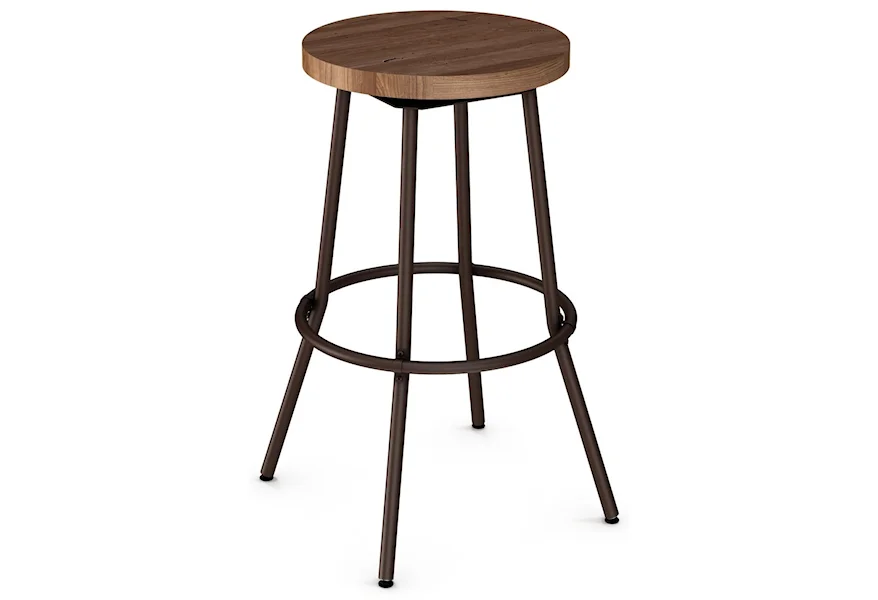 Industrial - Amisco 30" Bluffton Swivel Stool Without Backrest by Amisco at Esprit Decor Home Furnishings
